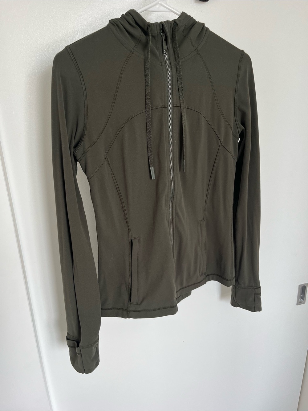 Lululemon Women's Olive Green Define Jacket - Hooded